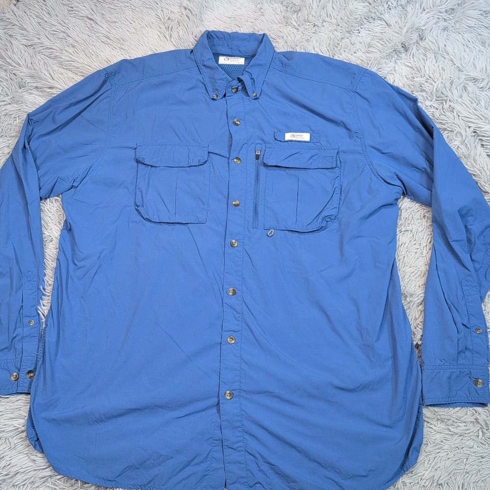 Guide‎ Series Shirt Mens XL Tall Blue Fishing Hunting Lightweight Vented Pockets